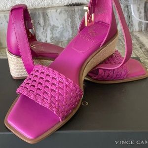 NWB Vince Camuto Bretandi Adjustable espadrille wedge sandal